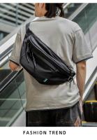 Riñonera cruzada de gran tamaño impermeable Oxford pecho Cycg gran gimnasio cintura cinturón bolsa para hombres mujeres - details 7