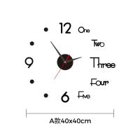 Reloj de pared silencioso DIY 3D de gran tamaño, negro/dorado/plateado, reloj adhesivo de pared moderno y sencillo sin perforaciones - details 3