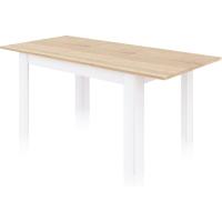 Comedor Extensible, Mesa Rectangular, Modelo Danna, Acabado Blanco Artik y Roble Canadiense - details 5