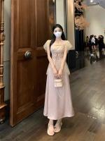 Vestido de Malla de Puntos de Polka para Mujer Estilo de Verano Nuevo, Cintura Ajustada, Aroma Fresco, Belleza Estupenda - details 8