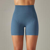 Hamidou-pantalones cortos deportivos de Yoga para mujer, mallas sin costuras para correr, ciclismo, cintura alta, entrenamiento, gimnasio, Verano - details 35