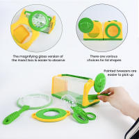 Herramientas para exteriores para niños, caja de observación de insectos, red de captura de lupa, clip para cápsula, juguete de rompecabezas de rol de aventura - details 2