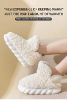 Zapatillas de algodón para el hogar para mujer, bolsas de terciopelo para interiores con tacones cálidos para uso, nuevas - details 0