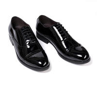 Primera capa de cuero de vaca charol zapatos de fiesta de alta gama hechos a mano zapatos de los hombres. - details 6