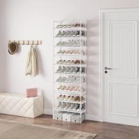 10 Niveles con Diseño Extra Grueso, Organizador de Zapatos para 30 Pares, 56 x 30 x 170 cm para Pasillo, Dormitorio (Blanco) - details 1
