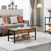 Mesa de Café con Revistero Mesa Baja de Industrial para Sofá Salón - details 4