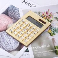 Grapadora elegante de acrílico para estudiantes, calculadora de energía Solar, papelería, oficina, suministro escolar - details 0