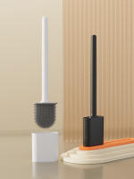 Cepillo De Inodoro Mini De Silicona Con Base Antifugas Y Cerdas Flexibles Para Baño Cepillo Rápido Secado Soporte Eco-amigable - details 3