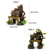 Adornos artesanales de resina para pecera, rocalla de acuario Retro Artificial, decoración multiusos creativa, regalo de paisajismo - details 0