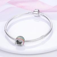 Encantos de Mariposa de Plata Esterlina S925 100% Real para Mujeres Regalo de Cumpleaños Joyería Fina con Pulsera Original de 3mm y Bangle de Metal Material Principal ZIRCON - details 9