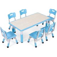 Mesa de Niños Ajustable en Altura Juego de Sillas de 4 Ideal para Jardín de Infantes y Habitación - details 76