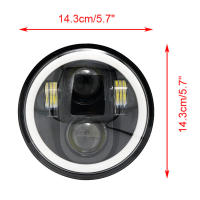 Faros LED para motocicleta y coche 5.75 pulgadas para Harley Sportster Iron 883 Dyna Triumph Street Speed Triple 5 3/4" H4 Faro Principal - details 8