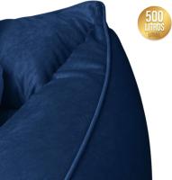 Reposapiés Salon de Lujo - [50x40x30 cm] Sofá Puf de Diseño con Relleno Incluido para Escritorio u Oficina - Taburete Bean Bag Silla Grande en Cuero Sintético Beige - details 47