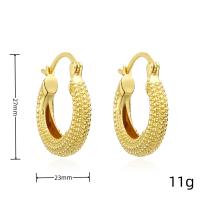 Pendientes de Aro de Cobre chapados en oro redondo a la Moda para Mujer, joyería vintage, accesorios para Regalos de fiesta de aniversario de Boda - details 0