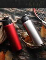 Botella de agua portátil de acero inoxidable para bicicleta, hervidor de viaje para deportes al aire libre, recto, 1-15 Uds. - details 10