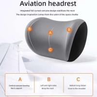 Almohada de cuello ergonómica viscoelástica Almohadilla de apoyo lumbar ajustable para asientos de coche y oficina Accesorios de asiento de larga distancia - details 11