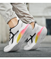 Zapatos de moda tejidos voladores de palomitas de maíz para deportes nuevos transpirables de verano para hombres, zapatos para correr de malla informales para mujeres - details 23
