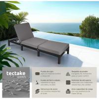 Taburete de Jardín Exterior de Ratán y Acero Tumbona de Piscina con Resaldo Ajustable en 6 Posiciones Tumbona de Playa Estable y Resistente a Intemperie Limpieza Fácil - details 3