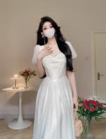 Elegante Vestido de Princesa con Diamantes Cintura Ajustable para Adelgazar - details 2