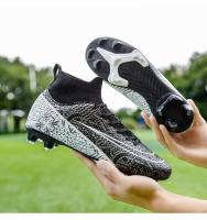 Zapatos deportivos de entrenamiento anchos para fútbol TF AG FG de tobillo alto antideslizantes Foo para interiores de césped para hombres y mujeres - details 8