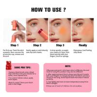 Rubor de gelatina de agua refrescante, tinte de labios de gelatina de leche, multiusos, tinte de labios y mejillas, colorete facial en barra de maquillaje de larga duración - details 6