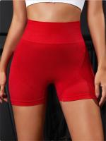 Pantalones cortos de yoga para mujer, pantalones cortos deportivos de secado rápido sin costuras con realce, pantalones cortos informales con control de barriga para gimnasio y ciclismo - details 11