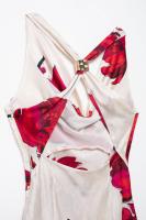 Ropa de mujer de estilo europeo y americano, estampado de flores de moda textura de satén de seda vestido Midi 849315 - details 7