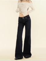 Pantalones vaqueros Retro de cintura alta para mujer, ropa de calle, pantalones vaqueros rectos, pantalones de pierna ancha holgados para mujer, novedad de Otoño Invierno - details 7