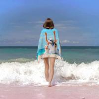 Toalla de baño súper absorbente de microfibra personalizada, añade tu imagen/texto/foto, para viajes, natación, deportes, playa - details 5
