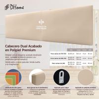 Cabecero de Polipiel o Tela Acualine Liso Dual Dividido en 2 Piezas Tapizado de Alta Gama Cabezal Tapizado Moderno (Tela Beige, 190cm Dual (Camas 180/190)) - details 9