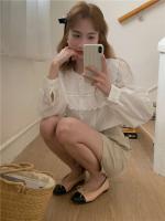 Blusa de verano para mujer, camisa de primavera, blusa para mujer, Blusas largas de gasa, informales, elegantes, Vintage, de manga larga, holgada de gran tamaño, blanca - details 8