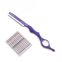 Tijeras de Peluquería de Seguridad Herramientas de Barbero de Salón para Cortar Flequillo y Barba con 1 + 10 Aspas Altavoz 6100 - details 3