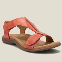 Sandalias Vintage de Punta abierta para mujer, zapatos de cuña de cuero PU, tacón medio, 35-43 talla grande, verano, 2022 - details 2
