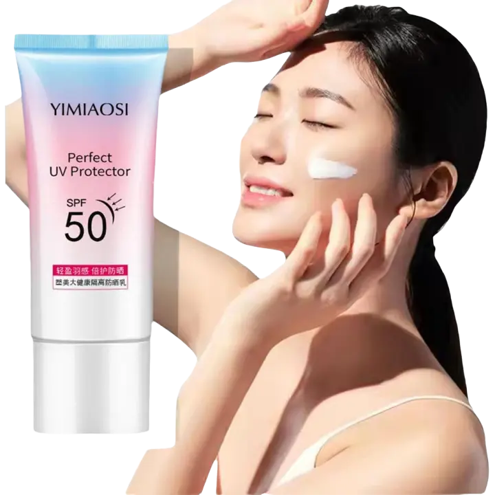 Crema de protección solar SPF50+, Control de aceite, aislamiento, reparación Anti-Uv, piel Facial, protector solar refrescante no pegajoso - 1
