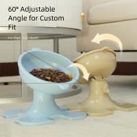 Cuenco elevado inclinado de altura ajustable para gatos, cuenco de alimentación para perros con protección para el cuello y patas altas, redondo con soporte, plato de comida para gatos para mascotas - details 11