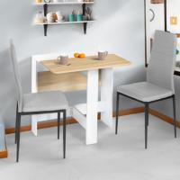 Mesa plegable para 2-4 personas, madera, blanco, madera de haya, 103 x 76 cm - details 1