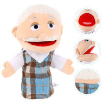 Marionetas de mano de felpa suave para miembros de la familia, estilo, abuelos, abuelo, profesores, padres - details 4