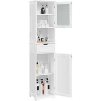 Armario Baño Columna con Estante Mueble Baño Suelo de Madera Armario de Almacenaje Organizador para Salón Cocina 50x30x92,5cm - details 9