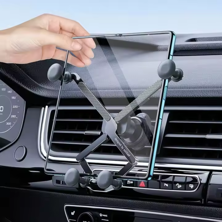 Soporte para teléfono Samsung Galaxy Z Fold 5/iPhone/iPad Gravity, instalación con clip, ventilación para coche, soporte extensible para tabletas y - 1