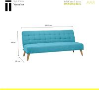 Modelo Versalles - Sofá Cama con Apertura Clic-Clac |   Donde la elegancia y el confort se encuentran |   Diseño Capitoné en Color Visón |   189,5 x 88 x 89 cm - details 23