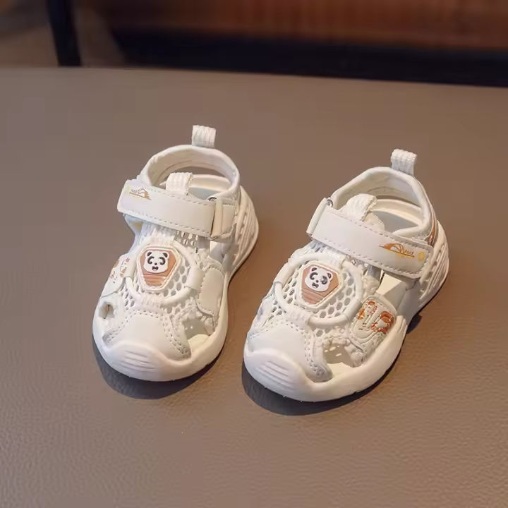 Verano nuevo bebé niño sandalias suela suave funcional zapatos bolsa cabeza anti-kick bebé niña zapatos - 1