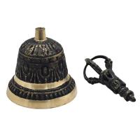 Artesanía de latón negro, gran mano grabada, sonido fuerte y claro para la escuela, meditación, iglesia, campana de bronce, regalo creativo - details 4