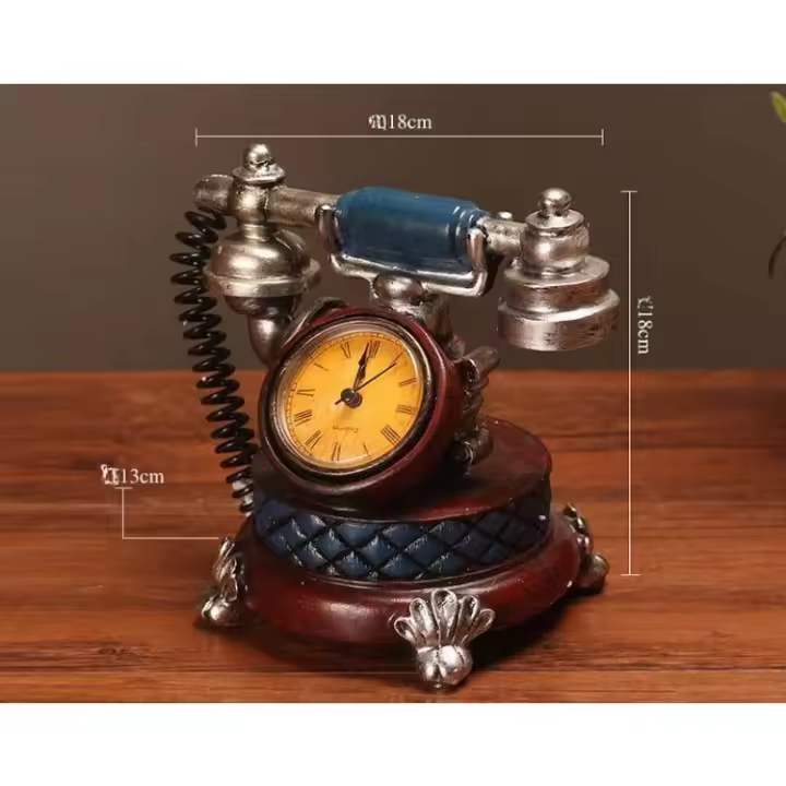 Decoración Creativa de Teléfono de Resina Adorno Retro para Hogar Estatua de Escritorio Vintage para Bar Oficina - 1