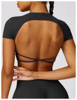 Camiseta de Yoga de Corte Corto de Verano Top de Deportivo de Nylon para Mujeres - details 21
