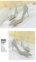 9219-A22K Zapatos planos de banquete sexis con diamantes de agua puntiagudos para boda a la moda, tacones altos de aguja de verano - details 6