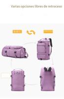 Paquete de viaje de gran capacidad, paquete de gimnasio para hombro, paquete de ejercicio de separación seco-húmedo para mujer, bolsa de fitness para mujeres y hombres con compartimento para zapatos y bolsillo húmedo, bolsa de equipaje de viaje aéreo. - details 8