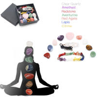 Pulsera de piedra triturada colorida Natural de 7 Chakras, colgante de punto de cuarzo transparente, piedras preciosas Reiki, conjunto de cristales curativos, regalos de Adorno - details 4