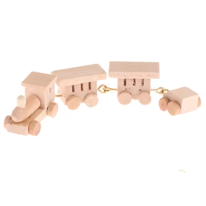 Casa de Muñecas en Miniatura 1:12 Tren de Madera Modelo de Simulación Juguete - 1