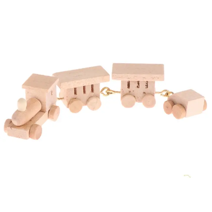 Casa de Muñecas en Miniatura 1:12 Tren de Madera Modelo de Simulación Juguete - 1