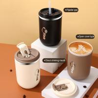 Taza de café de acero inoxidable de 16,9 oz, frasco de vacío de viaje a prueba de fugas, taza aislada, leche, té, botella de agua con tapa, 500ml - details 0